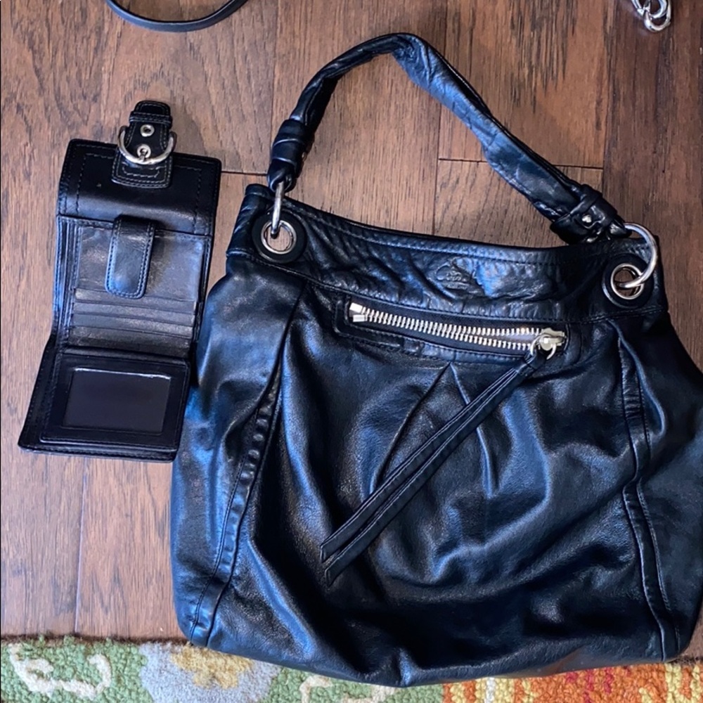 Black Leather Hobo Bag